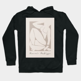 Henri Matisse Blue nude inspired, Neutral art Hoodie